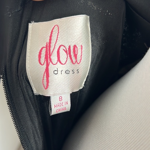 Glow Dress Black Sequin Rhinestone Open Back Prom Formal Homecoming NWT - Picture 11 of 16